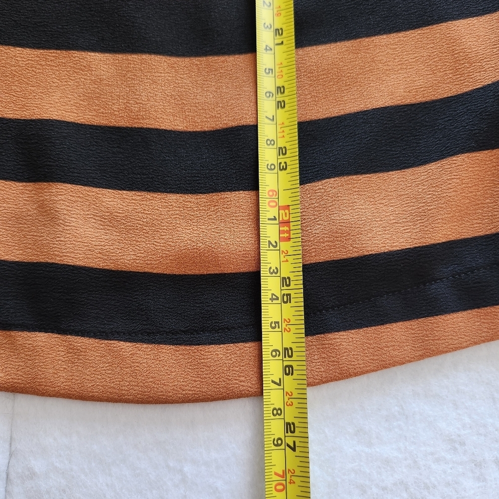 Who What Wear Black and Brown Striped Blouse Size 2X - Picture 6 of 8